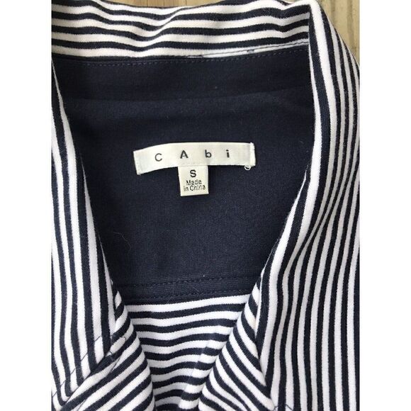 Cabi Blazer Small Navy Blue White Nautical - Picture 5 of 8